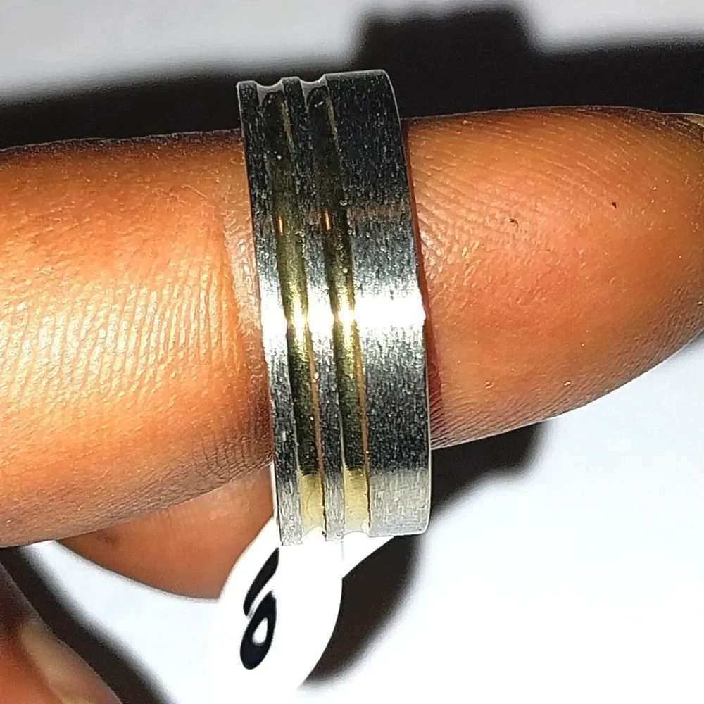 Stainless steel wide band hypoallergenic nickel free Men's ring sz 10